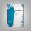 Brochures book or flyer with abstract blue white spots