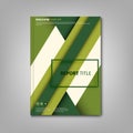 Brochures book or flyer with abstract green design pattern