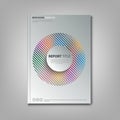 Brochures book or flyer with abstract rainbow in circle template
