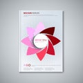 Brochures book or flyer with abstract starfish in red design Royalty Free Stock Photo