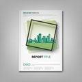 Brochures book or flyer with frames in green design