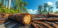At Brocken in Harz, Germany, a panorama highlights the environmental destruction and climate change crisis, altering the Royalty Free Stock Photo