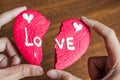 Brocken heart cookie Royalty Free Stock Photo