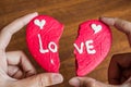 Brocken heart cookie Royalty Free Stock Photo