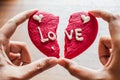 Brocken heart cookie Royalty Free Stock Photo