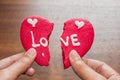 Brocken heart cookie Royalty Free Stock Photo