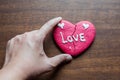Brocken heart cookie Royalty Free Stock Photo