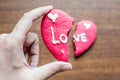 Brocken heart cookie Royalty Free Stock Photo