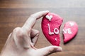 Brocken heart cookie Royalty Free Stock Photo