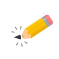 Brocken pen tip icon. Clipart image