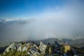 Brocken spectra in the mountains Royalty Free Stock Photo