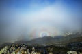 Brocken spectra in the mountains Royalty Free Stock Photo