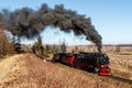 Brockenbahn steam train locomotive railway departing Drei Annen Hohne in Germany Royalty Free Stock Photo