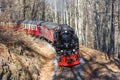 Brockenbahn Steam train locomotive railway departing Wernigerode in Germany