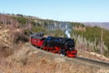 Brockenbahn Steam train locomotive railway near Drei Annen Hohne in Germany