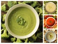 Brocoli soup with others kind of soup