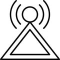 Brodcast Outline Vector Icon Royalty Free Stock Photo