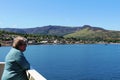 Brodick on the Isle of Arran from ferry arriving Royalty Free Stock Photo