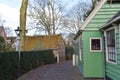 Broek in Waterland, Netherlands. February 2023. The authentic wooden houses in Broek in Waterland, Holland Royalty Free Stock Photo