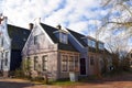 Broek in Waterland, Netherlands. February 2023. The wooden facades and old houses in Broek in Waterland, Holland.