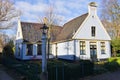 Broek in Waterland, Netherlands. February 2023. The wooden facades and old houses in Broek in Waterland, Holland.