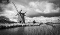 Brograve mill windpump Royalty Free Stock Photo