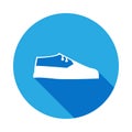 brogue, loafers shoes icon with long shadow. Signs and symbols can be used for web, logo, mobile app, UI, UX