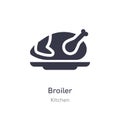 broiler icon. isolated broiler icon vector illustration from kitchen collection. editable sing symbol can be use for web site and Royalty Free Stock Photo