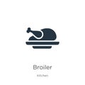 Broiler icon vector. Trendy flat broiler icon from kitchen collection isolated on white background. Vector illustration can be