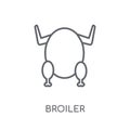 broiler linear icon. Modern outline broiler logo concept on whit