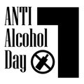 Anti Alchohol Day Edu Illustration Royalty Free Stock Photo