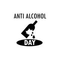 Anti Alchohol Day Edu Illustration Royalty Free Stock Photo