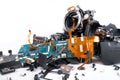 Broked DSLR camera Royalty Free Stock Photo