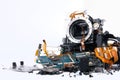 Broked DSLR camera Royalty Free Stock Photo