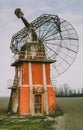 Broken and abandoned radio telescope