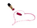 Broken again lipstick Royalty Free Stock Photo