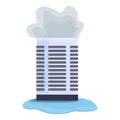 Broken air conditioner icon cartoon vector. Repair maintenance Royalty Free Stock Photo