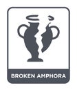 broken amphora icon in trendy design style. broken amphora icon isolated on white background. broken amphora vector icon simple