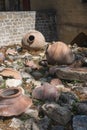 broken ancient clay pots