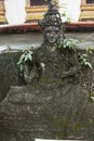 Broken angel sculpture and carving put at outdoor of Wat Khao Or