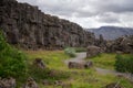 The broken-apart cliffs at Thingvellir national park