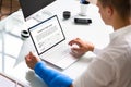 Broken Arm Injured Worker Compensation Coverage. Royalty Free Stock Photo