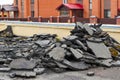 the broken asphalt Royalty Free Stock Photo