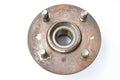 Broken back car wheel bearing for braking on white background