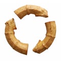 Broken Bamboo Ring Pieces Isolated on Transparent Background Clipping Path Close Up Royalty Free Stock Photo