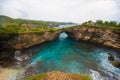 Broken beach is beautiful rock coastline in Nusa Penida island nex to Bali Royalty Free Stock Photo