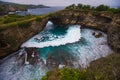 Broken beach is beautiful rock coastline in Nusa Penida island nex to Bali Royalty Free Stock Photo