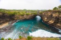 Broken beach is beautiful rock coastline in Nusa Penida island nex to Bali Royalty Free Stock Photo
