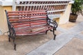 A broken bench in the park