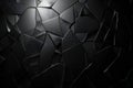 Broken black glass texture,   render abstract background with cracks Royalty Free Stock Photo